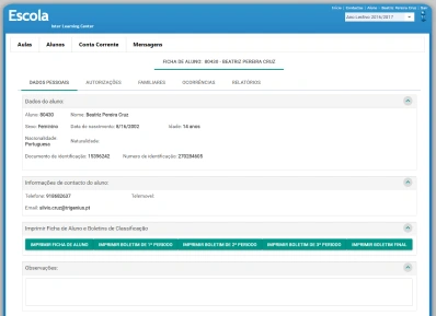 FICHA DE ALUNO